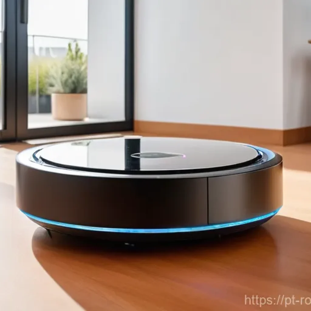 2023년 가정용 로봇 트렌드 예측 - **Prompt 1: Intelligent Robotic Floor Cleaner in a Modern Portuguese Apartment**
"A sleek, futur...