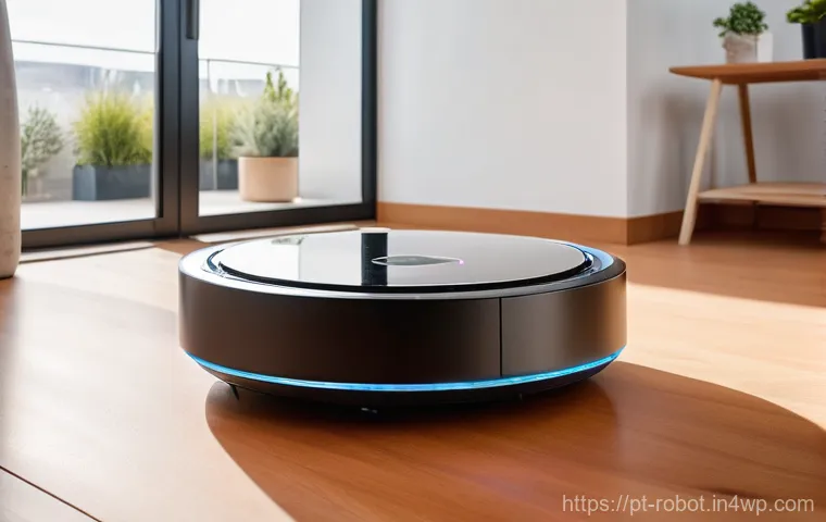 2023년 가정용 로봇 트렌드 예측 - **Prompt 1: Intelligent Robotic Floor Cleaner in a Modern Portuguese Apartment**
"A sleek, futur...